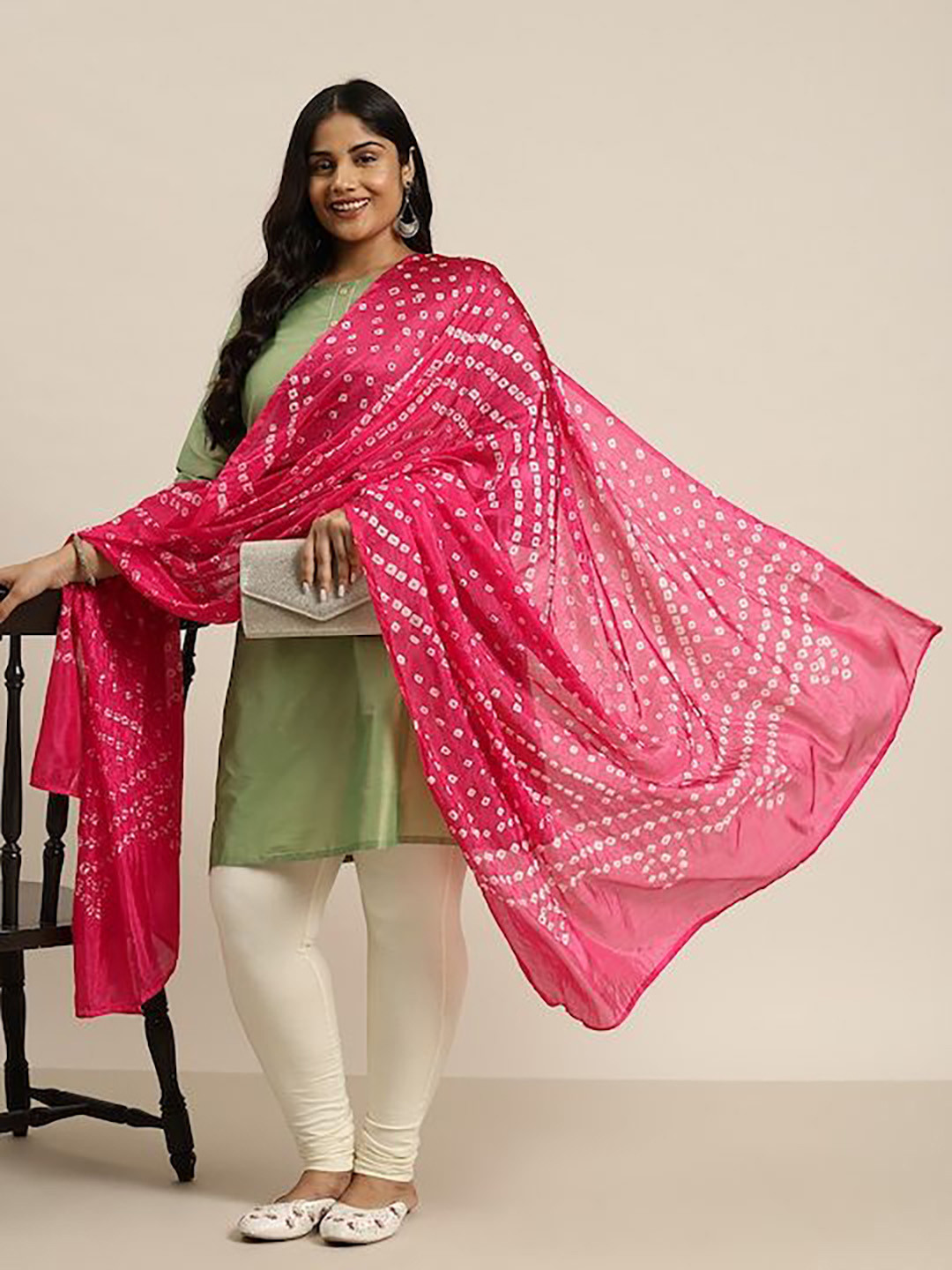 Varanga Women Bandhani Printed Taping Dupatta