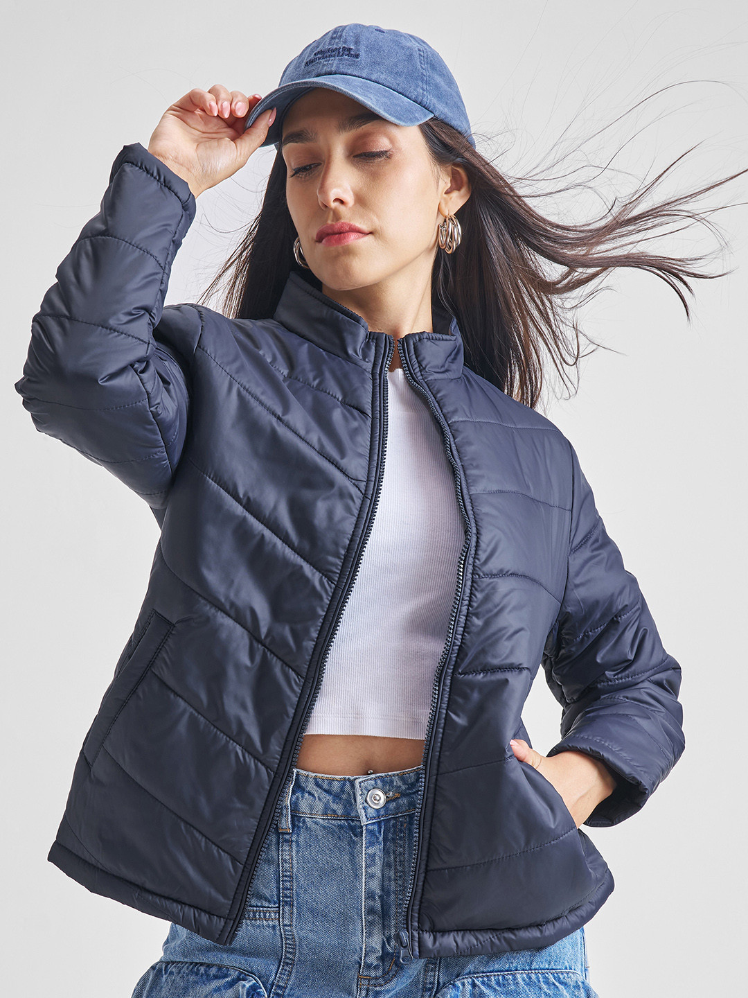 Tokyo Talkies Women Quilted Puffer Jacket