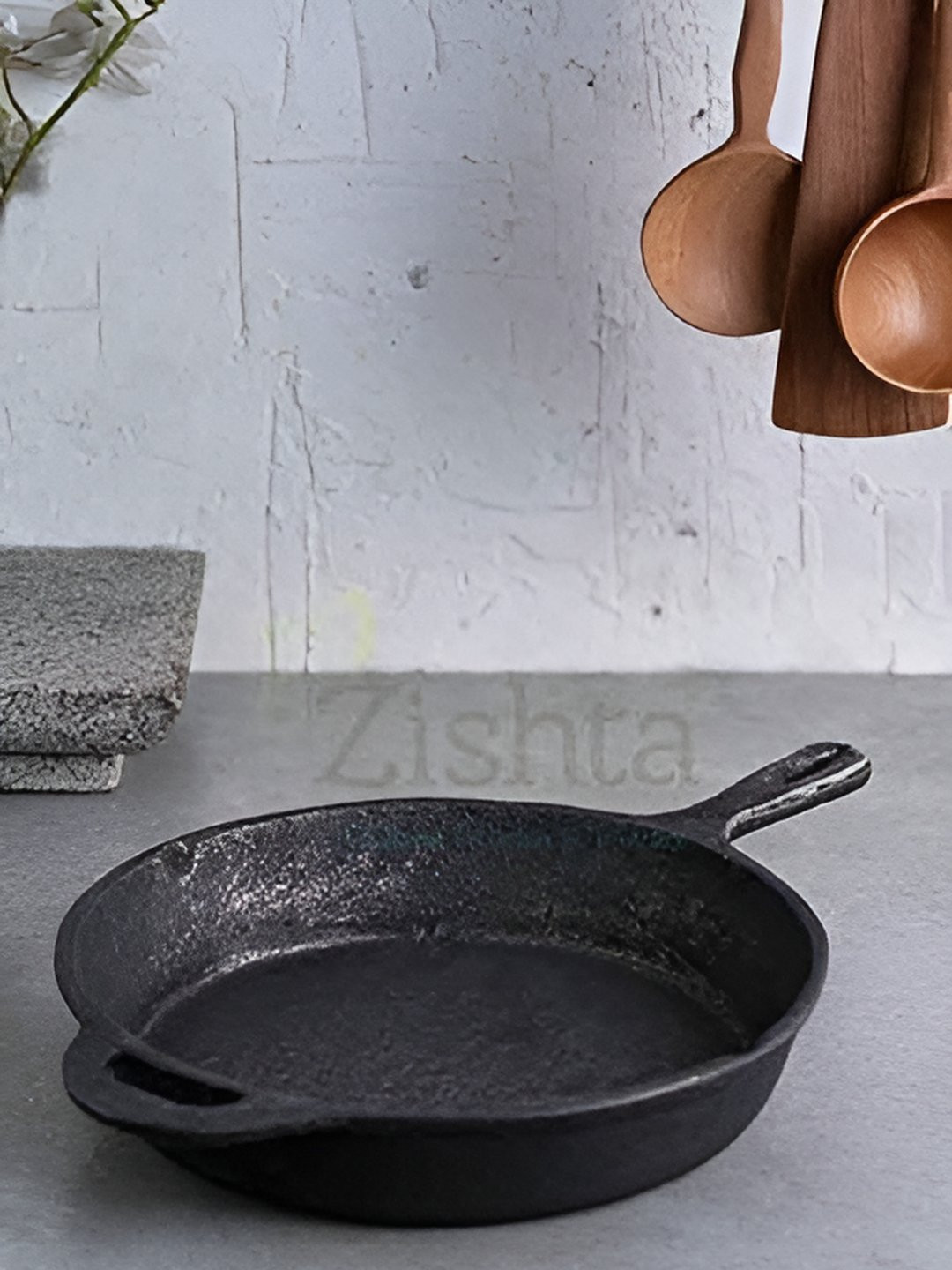 zishta Black Easy to Clean Cast Iron Pan