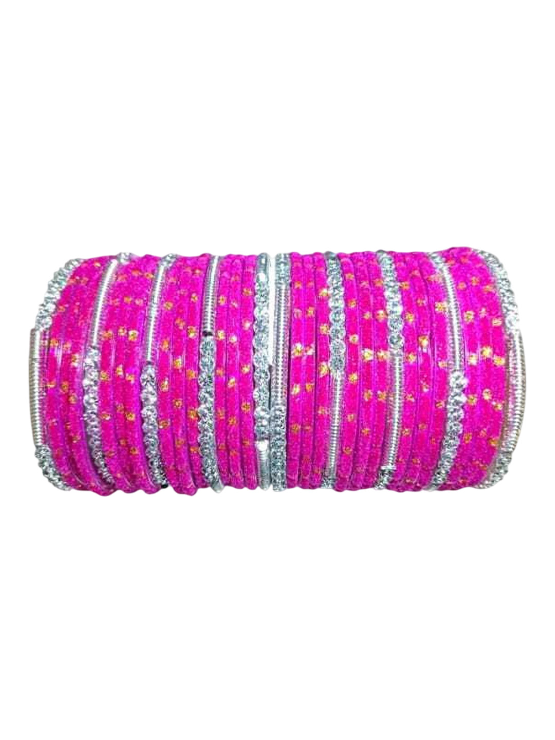 Shasmi Set Of 34 Artificial Stone Studded Bangles