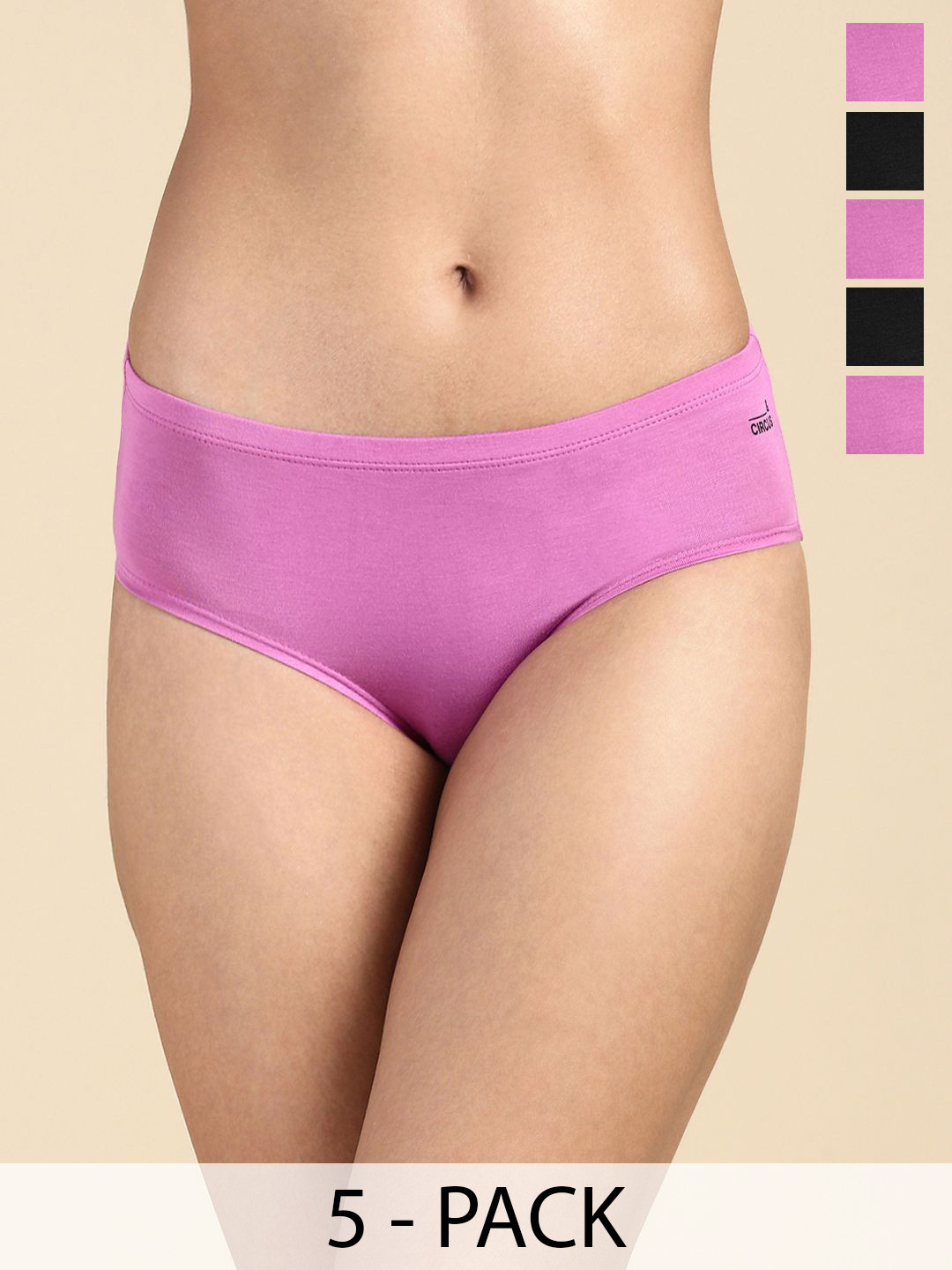 &CIRCUS Pack Of 5 Airsoft Bare Hipster Briefs