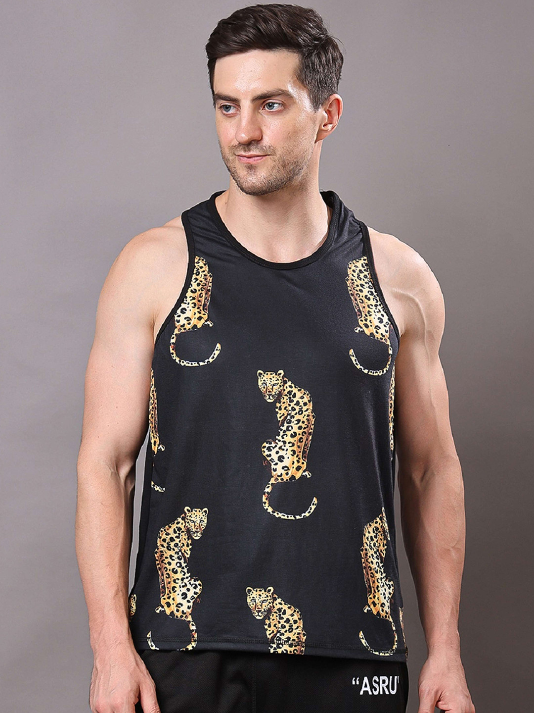 YELLOW TREE Men Printed Scoop Neck Sleeveless Gym Vests