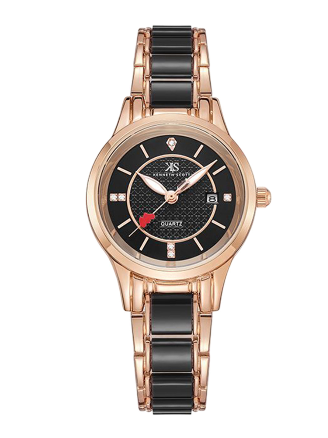 KENNETH SCOTT Women Dial & Ceramic Bracelet Style Straps Analogue Watch K23517-RCBB