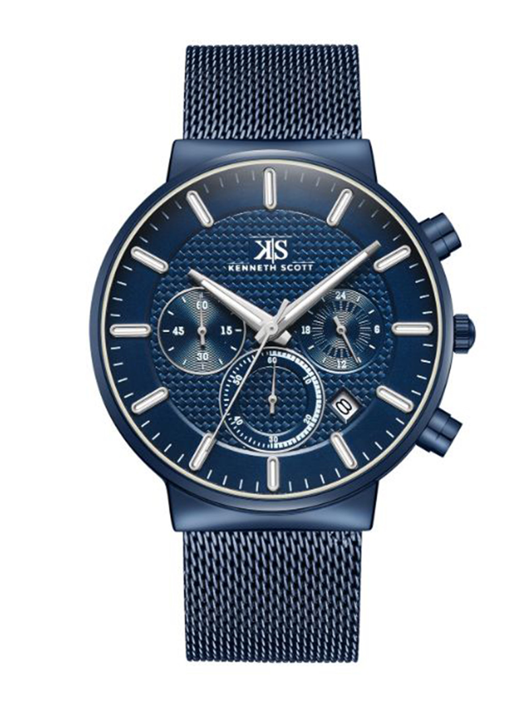 KENNETH SCOTT Men Bracelet Style Straps Analogue Watch K22133-NMNN