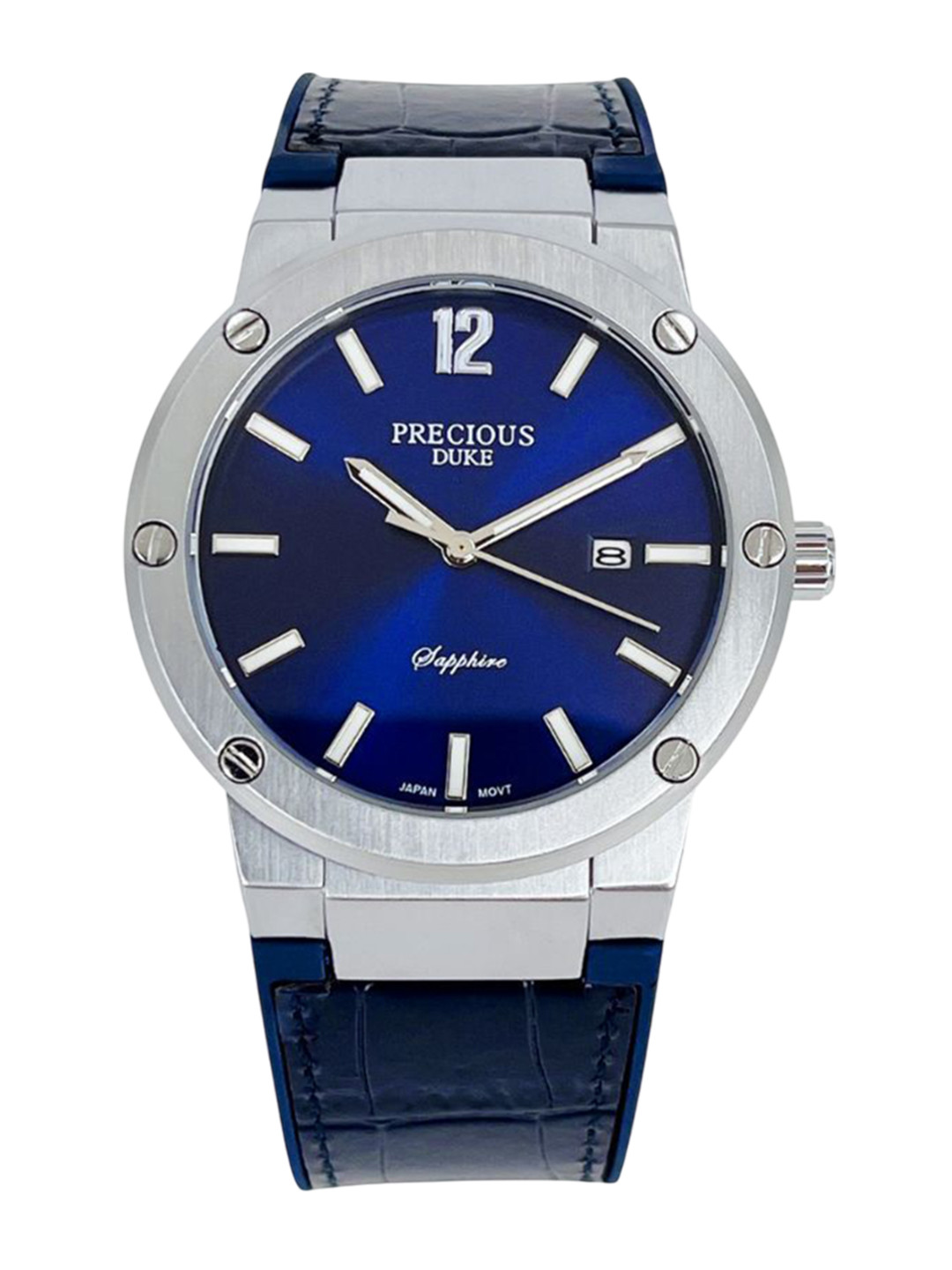 Precious Duke Men Round Dial & Leather Straps Analogue Watch PD_849272237484_Blue_28