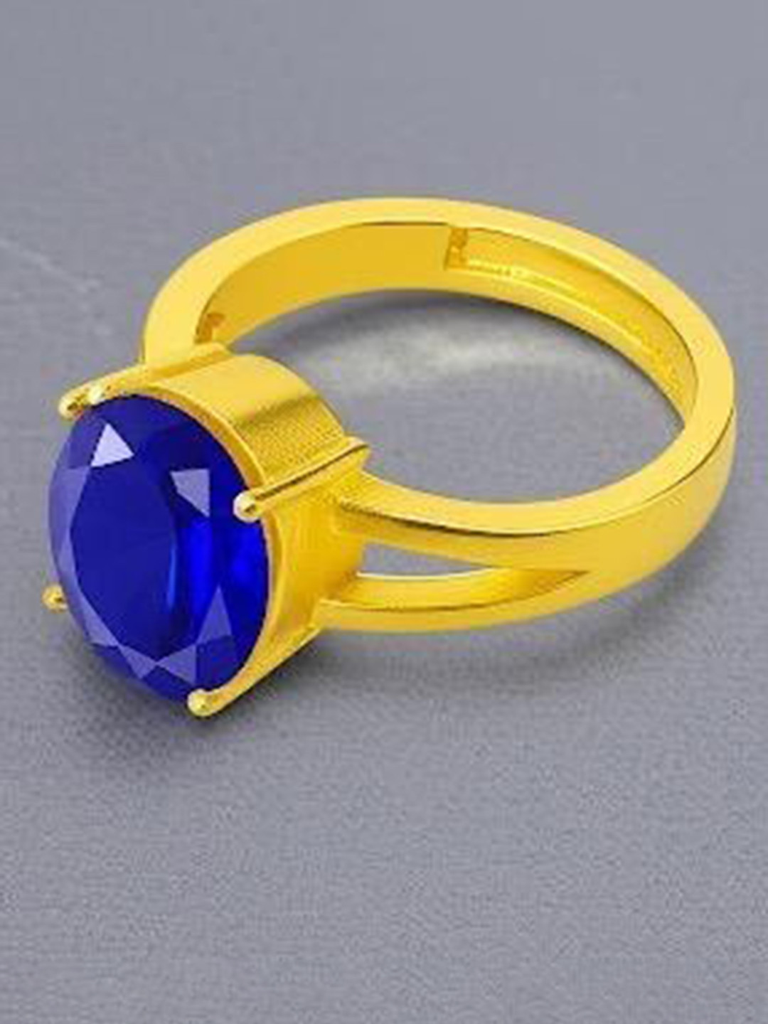 SHIMAK Gold-Plated Artificial Stones Studded Finger Ring