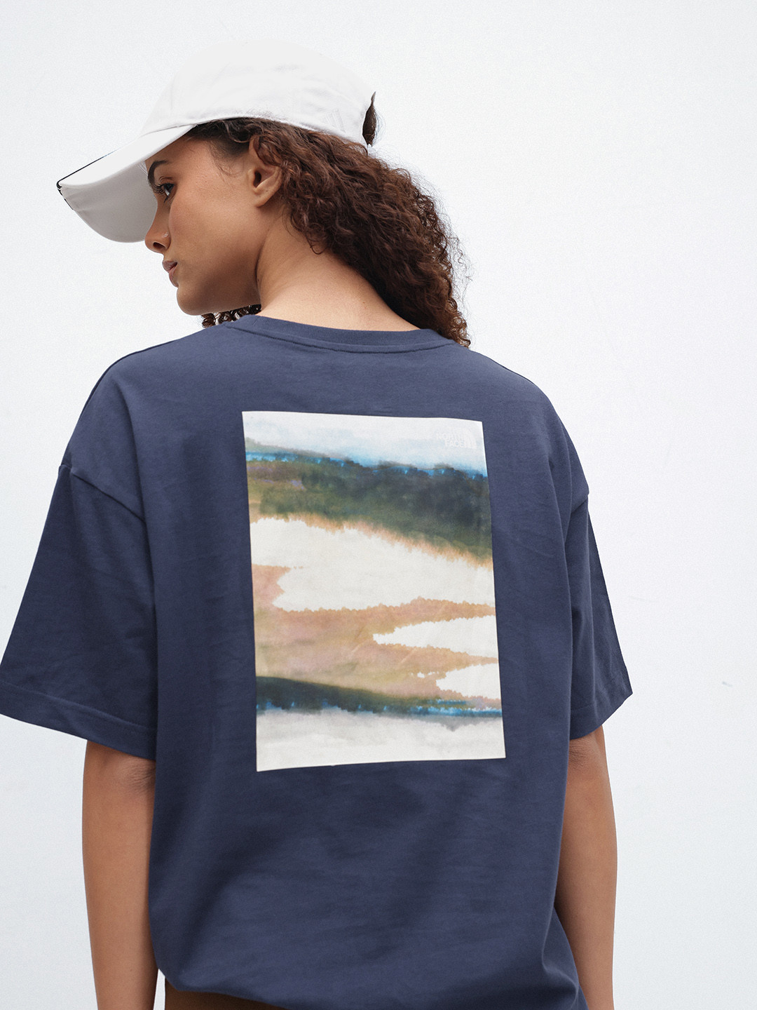 The North Face Printed Drop-Shoulder Sleeves Pure Cotton T-shirt