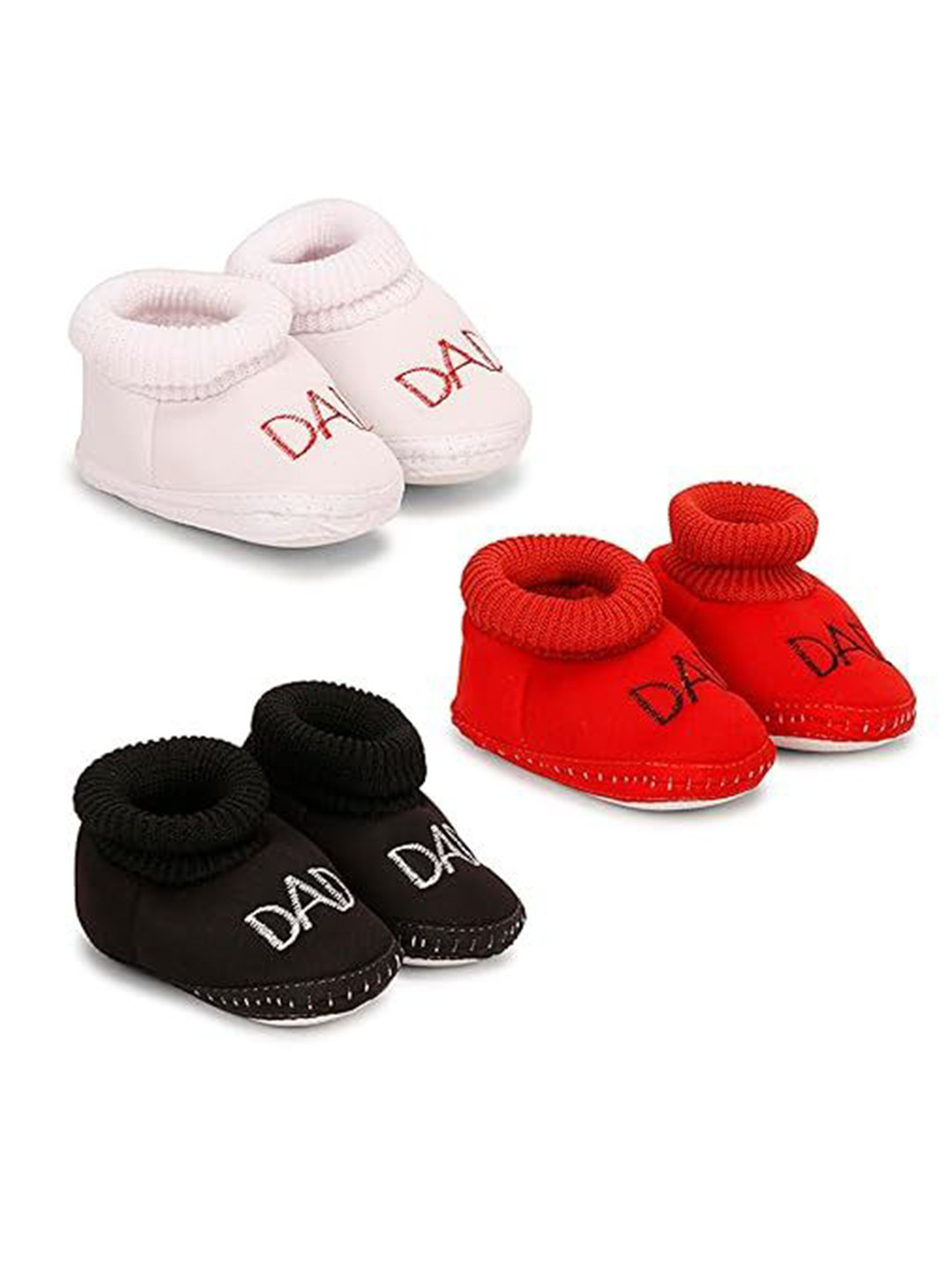 PEARSILK Kids Pack of 3 Cotton Booties