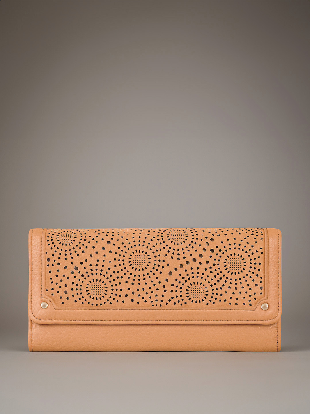 Lino Perros Women Laser Cut Detail Three Fold Wallet