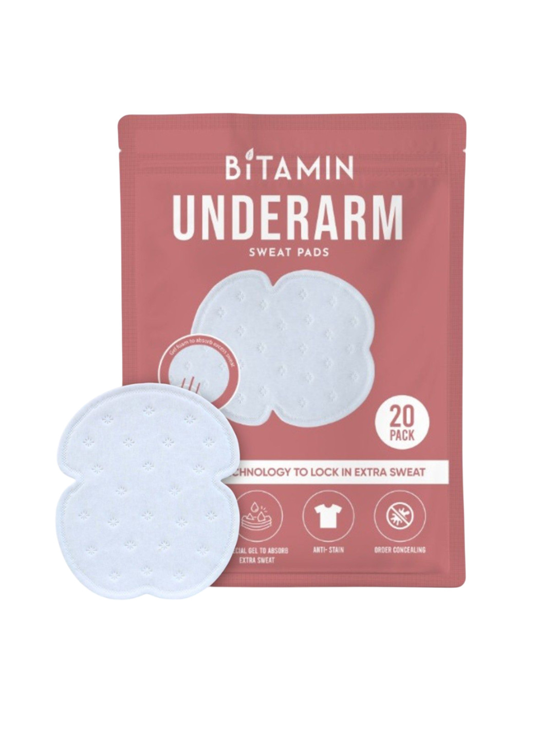 Bitamin Naturals Pvt Underarm Sweat Pads- 20 Pads