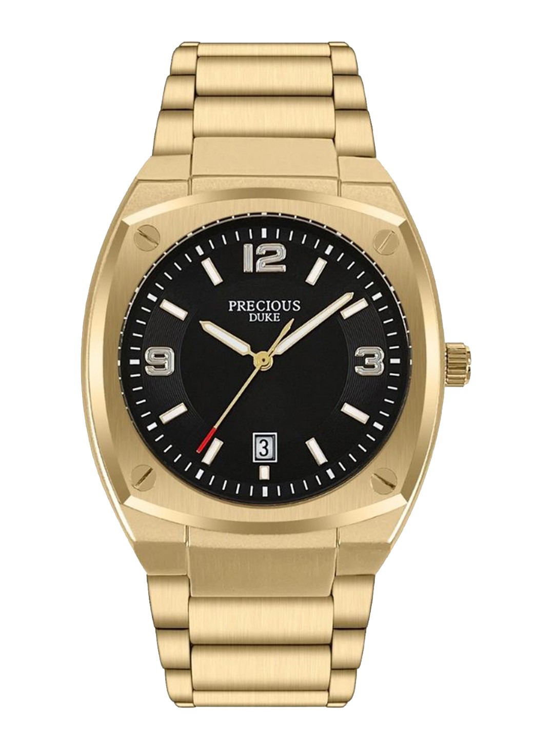 Precious Duke Men Bracelet Style Quartz Analogue Watch PD_902850470751-Black-Gold