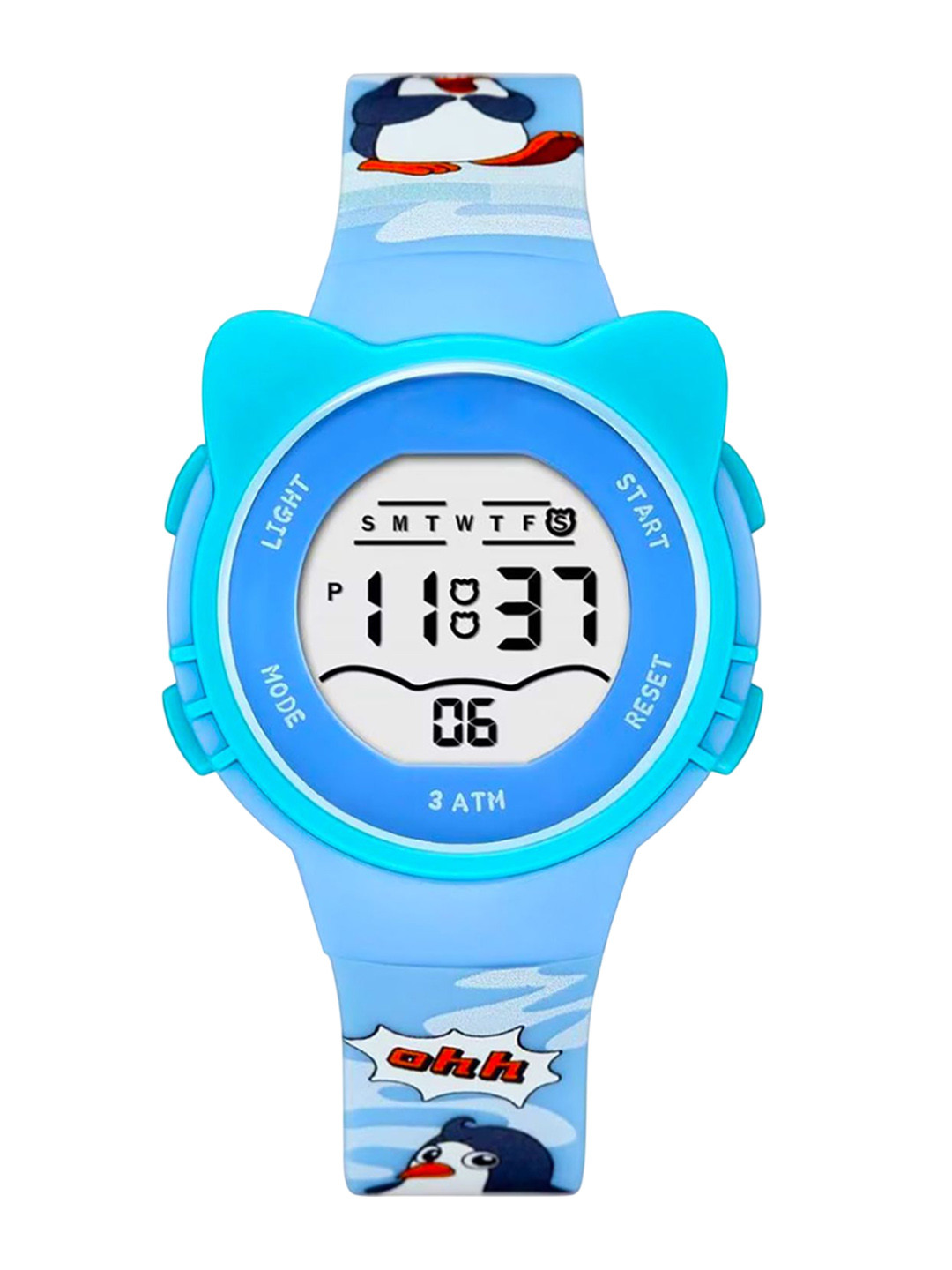 Time Up Kids Solid Dial & Printed Straps Digital Waterproof Watch N2306-X5