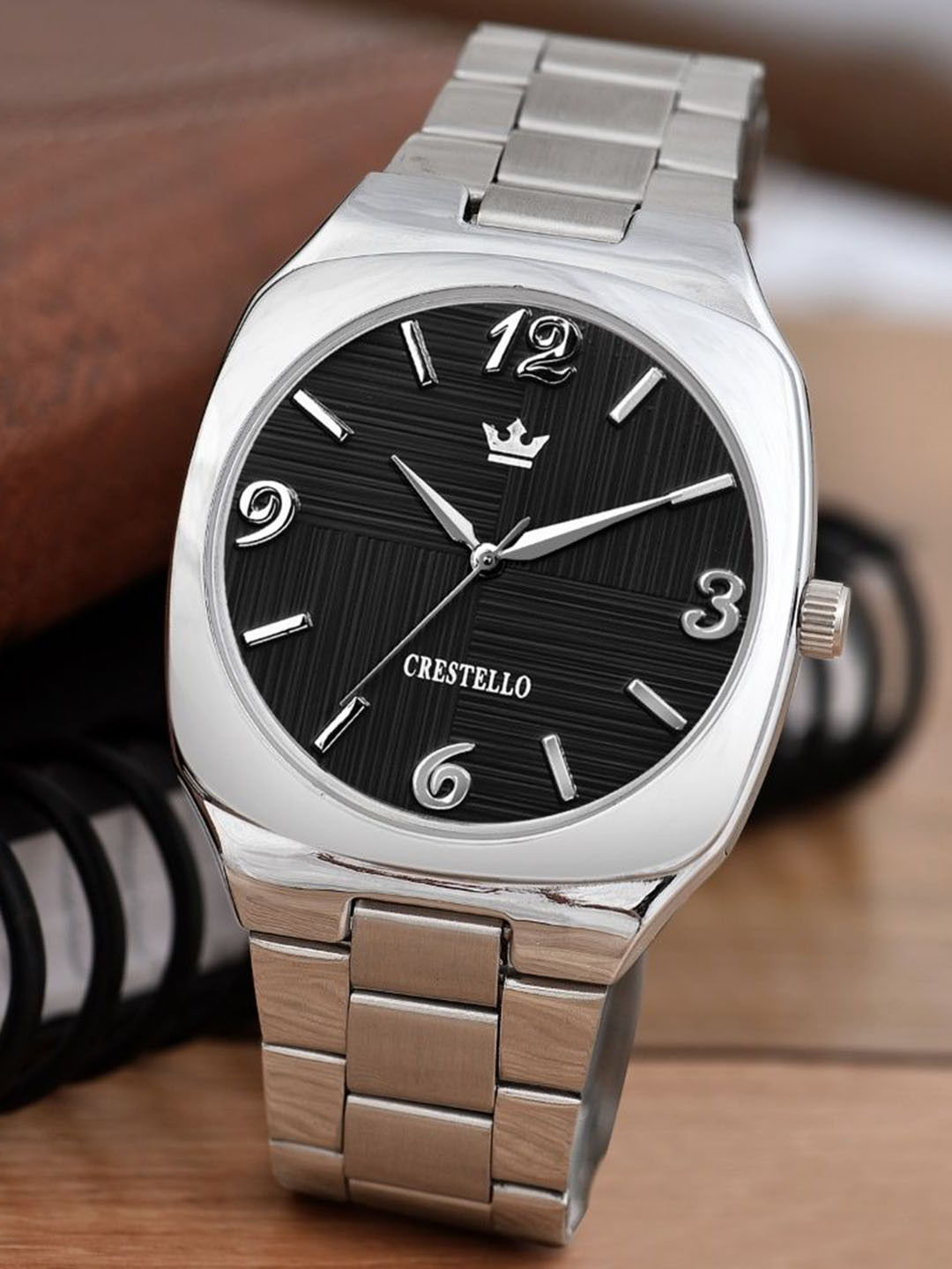 CRESTELLO Men Stainless Steel Straps Analogue Watch CR-G251-BLK-CH