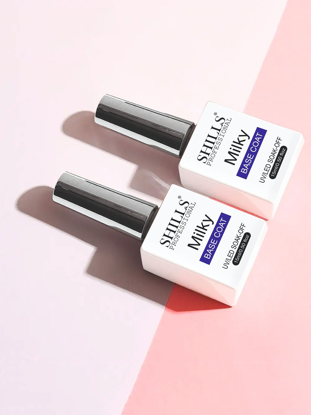 shills professional Milky Base Coat Long Lasting Soak-Off UV LED Gel Nail Polish 15 ML-6