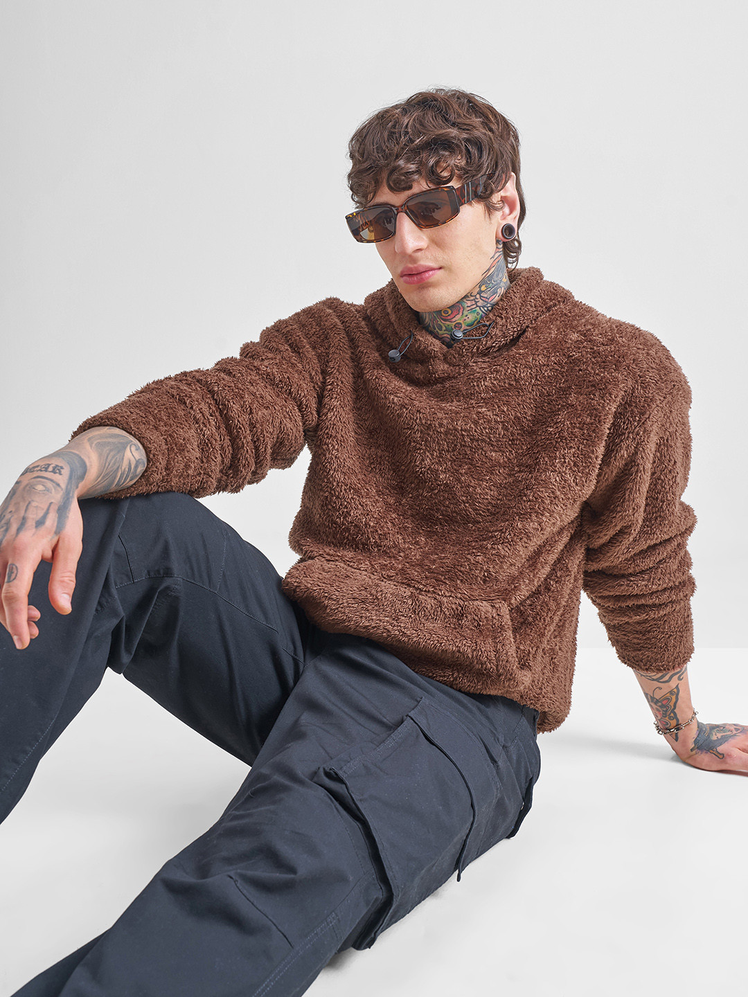 HIGHLANDER Long Sleeves Hooded Relaxed Fit Sweatshirt