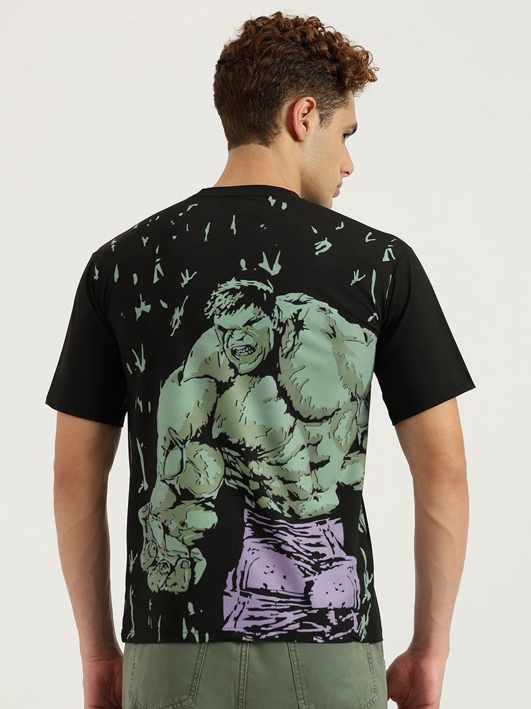 Mellow Clothing Men Graphic Printed Round Neck Cotton Oversized T-shirt