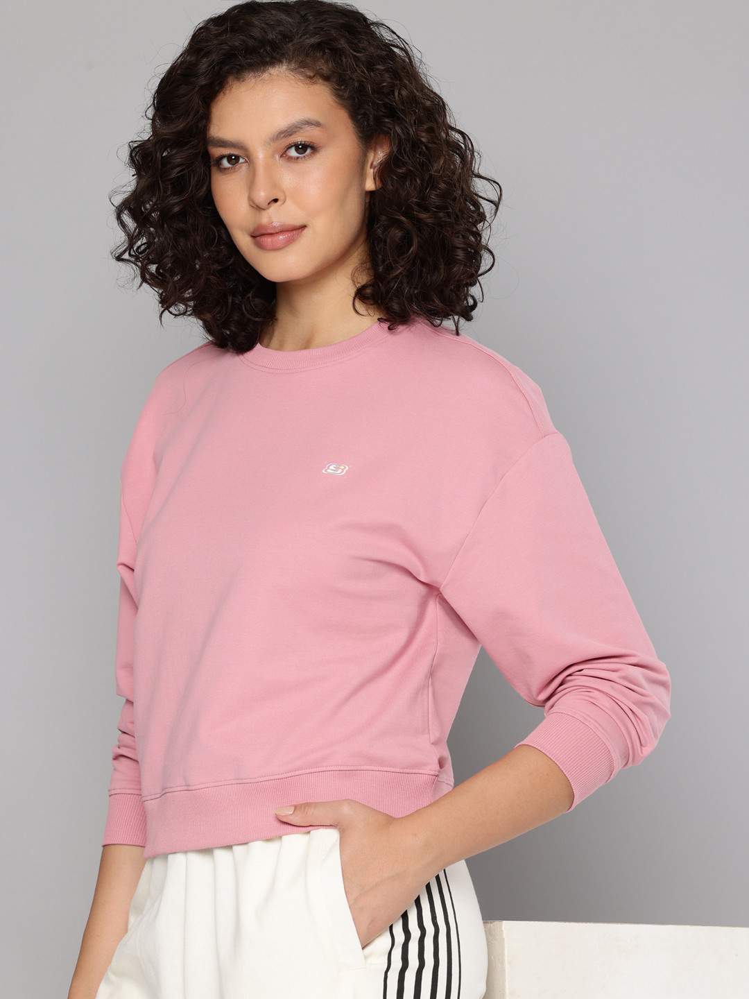 Skechers Knitted Sports Drop-Shoulder Sweatshirt