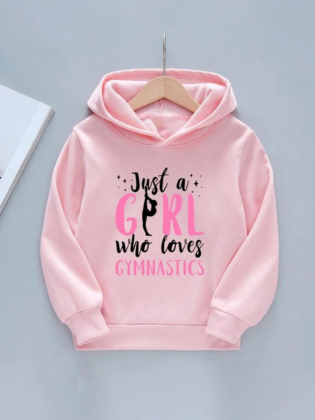 TABADTOD Girls Printed Sweatshirt with Hodded Neck