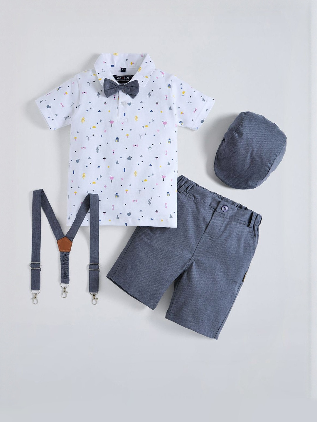 Hopscotch Boys Classic Bow Tie Cotton Short Clothing Set