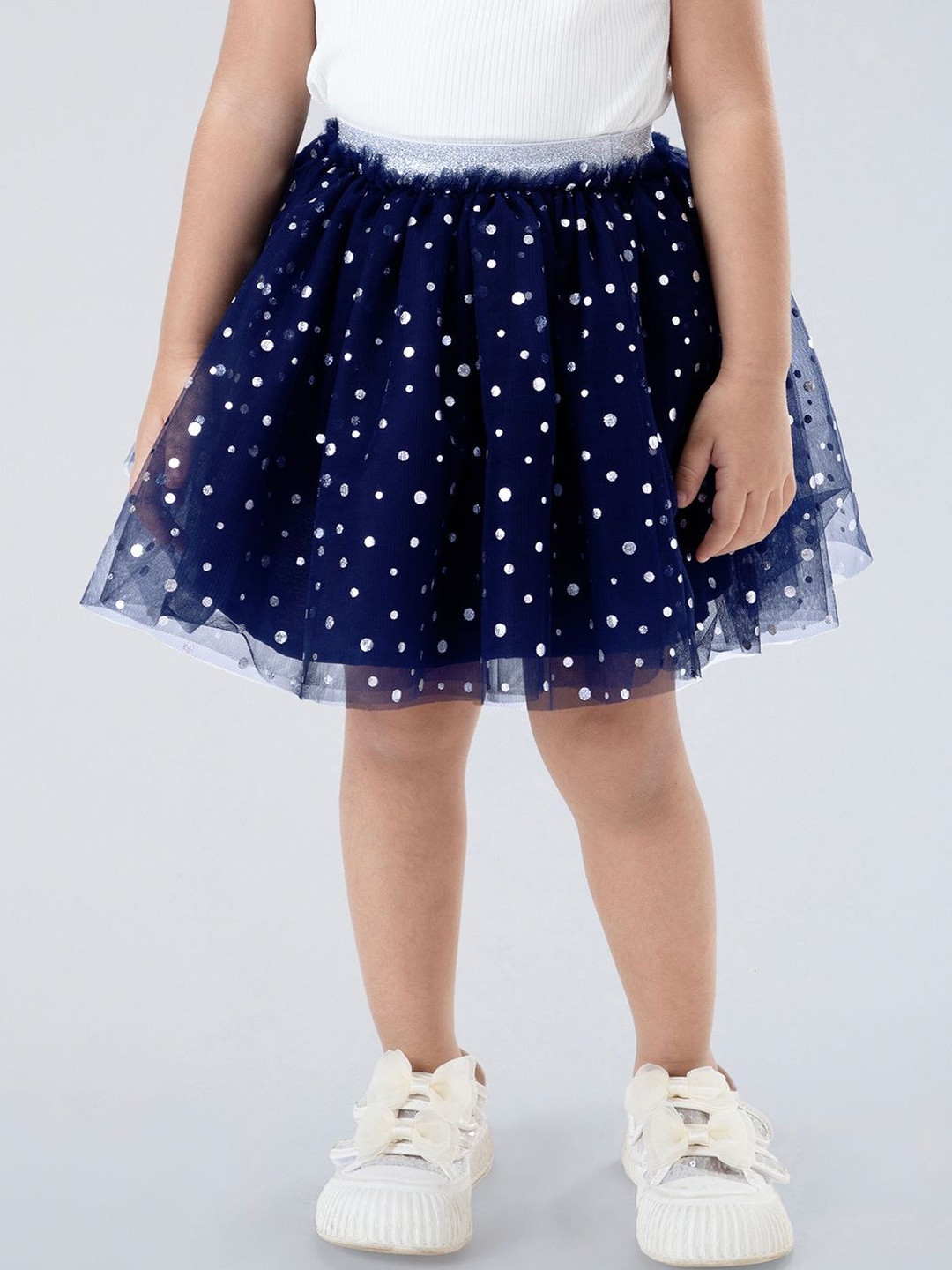 Hopscotch Girls Embellished Flared Starry Night Skirt