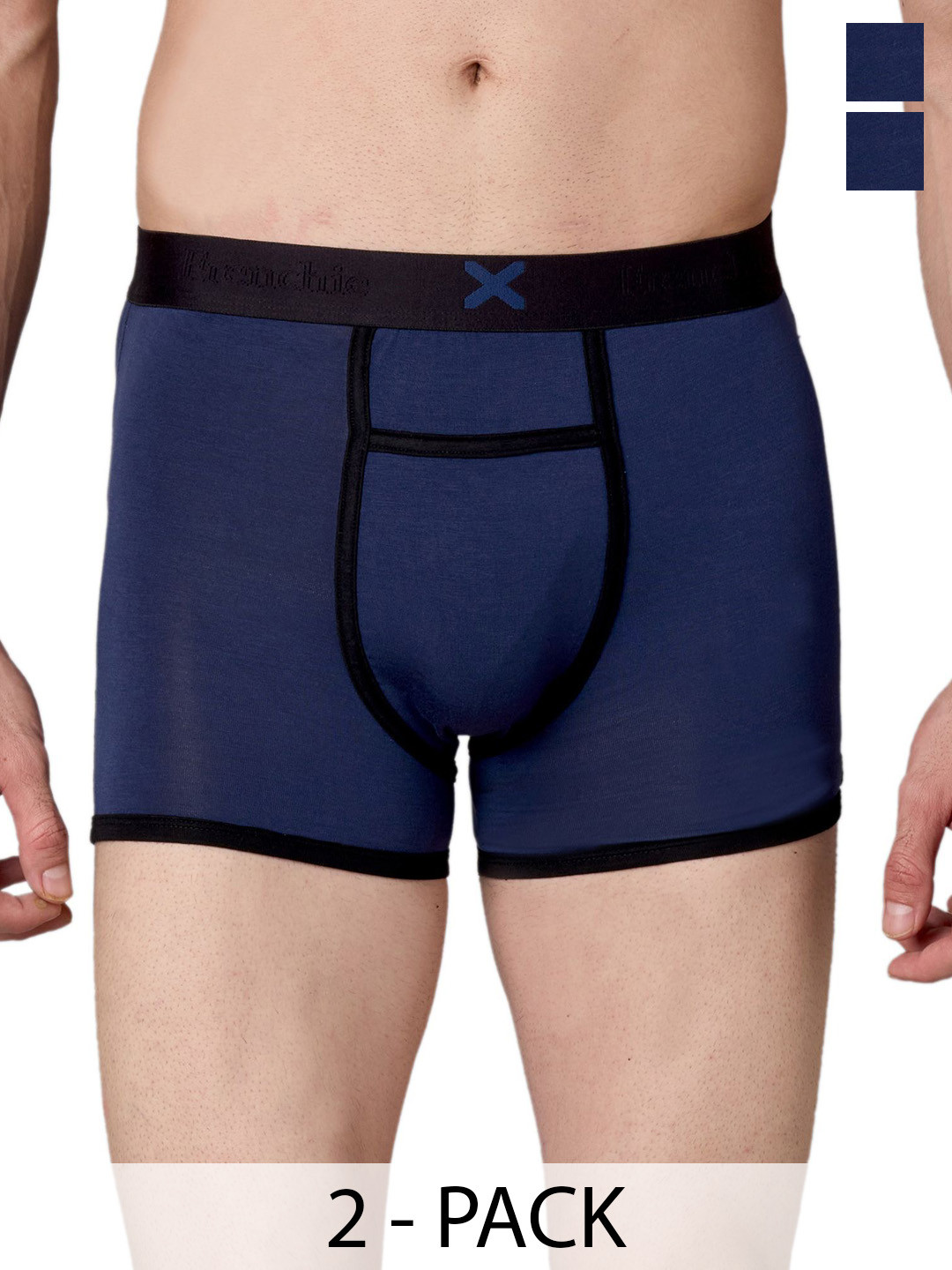 FRENCHIE Mid-Rise Moisture Wicking Trunk FR-MI-TR-HYPE-1X5-PGBLU-S-PO2