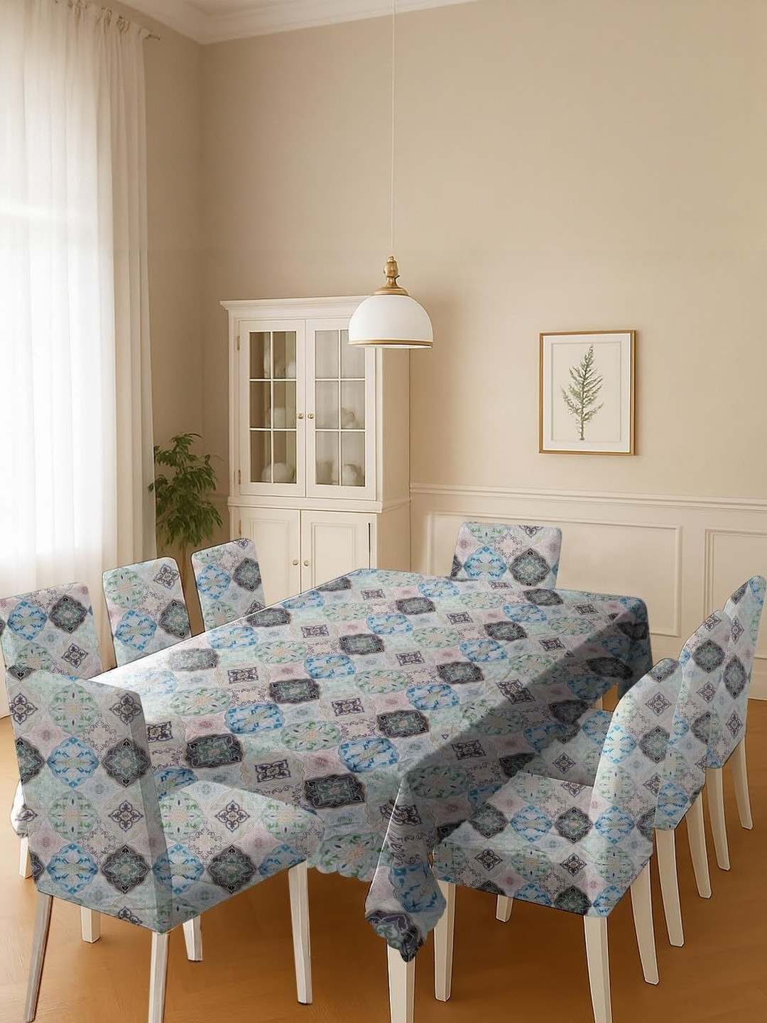 Stylista Multicoloured Set of 8 8-Seater Table Cover