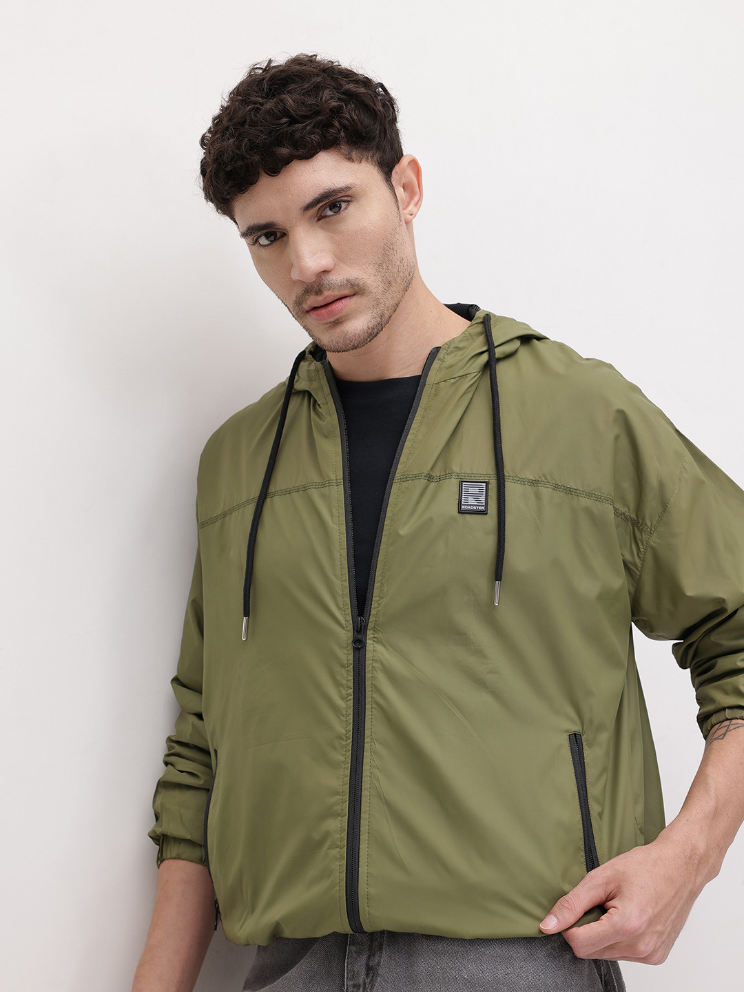 The Roadster Life Co. Hooded Paneled Packable Bomber Jacket