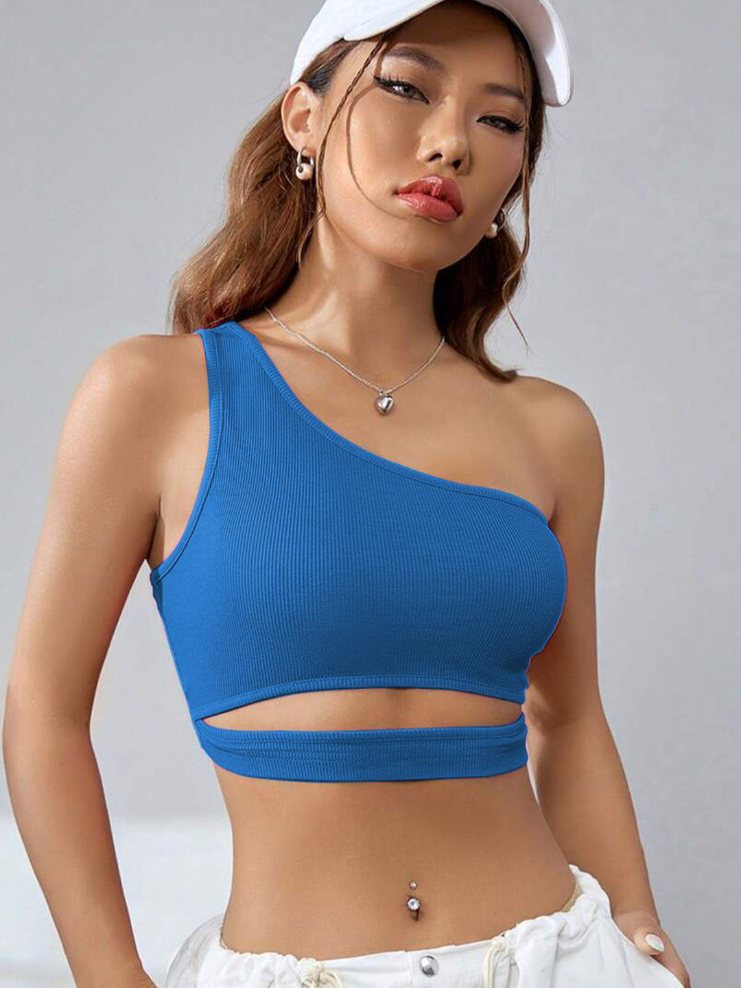 SSTAIR Women Cut Out Tank Crop Top