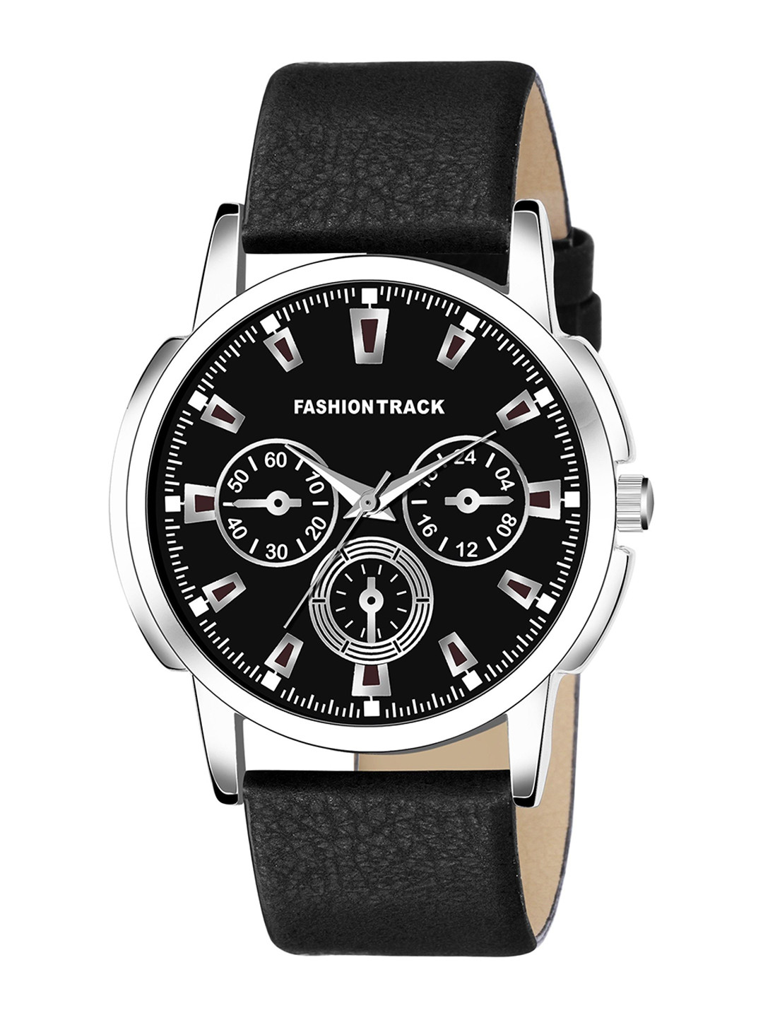 Optima Men Brass Printed Dial & Leather Straps Analogue Watch FT-4401-BLACK