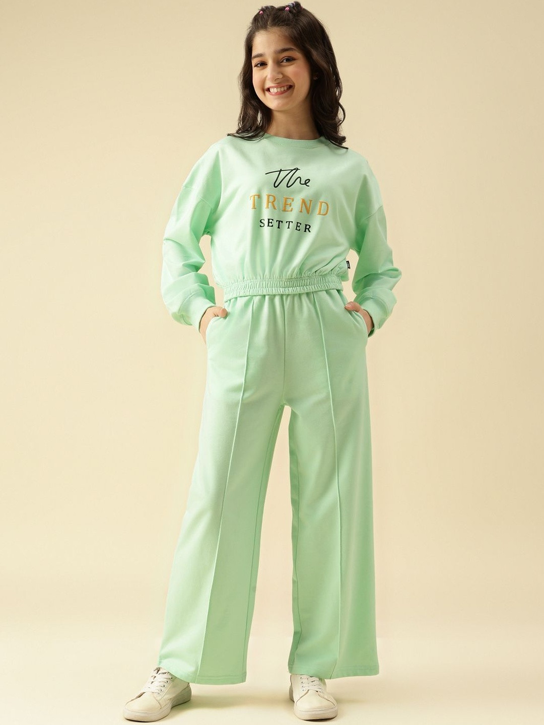 Lil Tomatoes Girls Printed Cotton Looper Track Suit