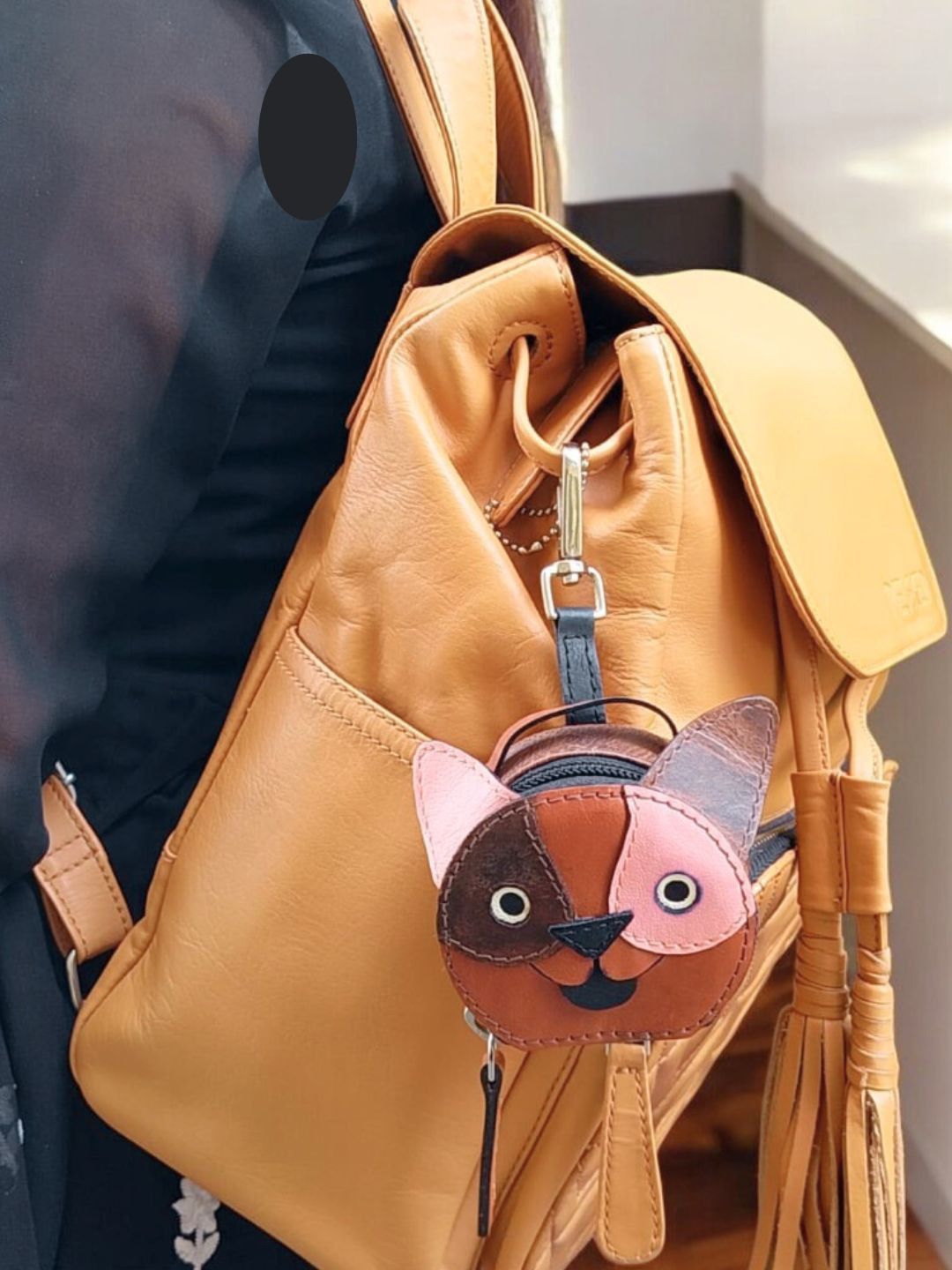 PERKED Rabbit Leather Keyring