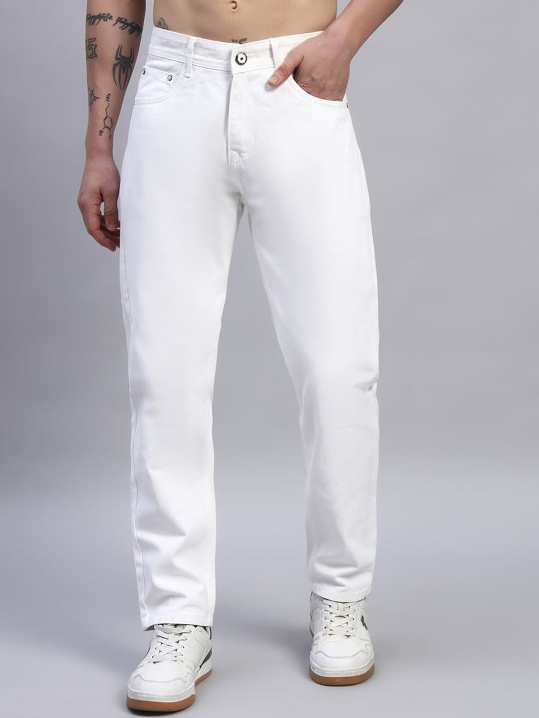 IQRAONLINE Men Slim Fit Mid-Rise Cotton Jeans