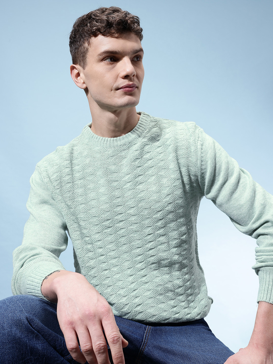 glitchez Textured Pullover