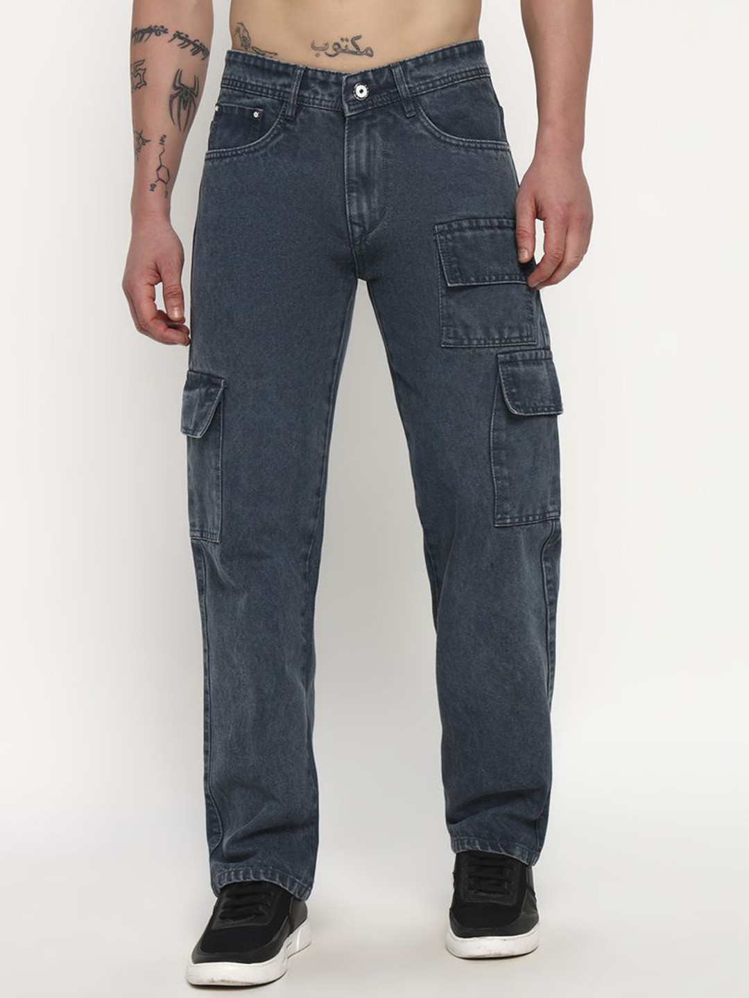 ZOYA TRADERS Men Relaxed Fit Mid-Rise Cotton Cargo Jeans