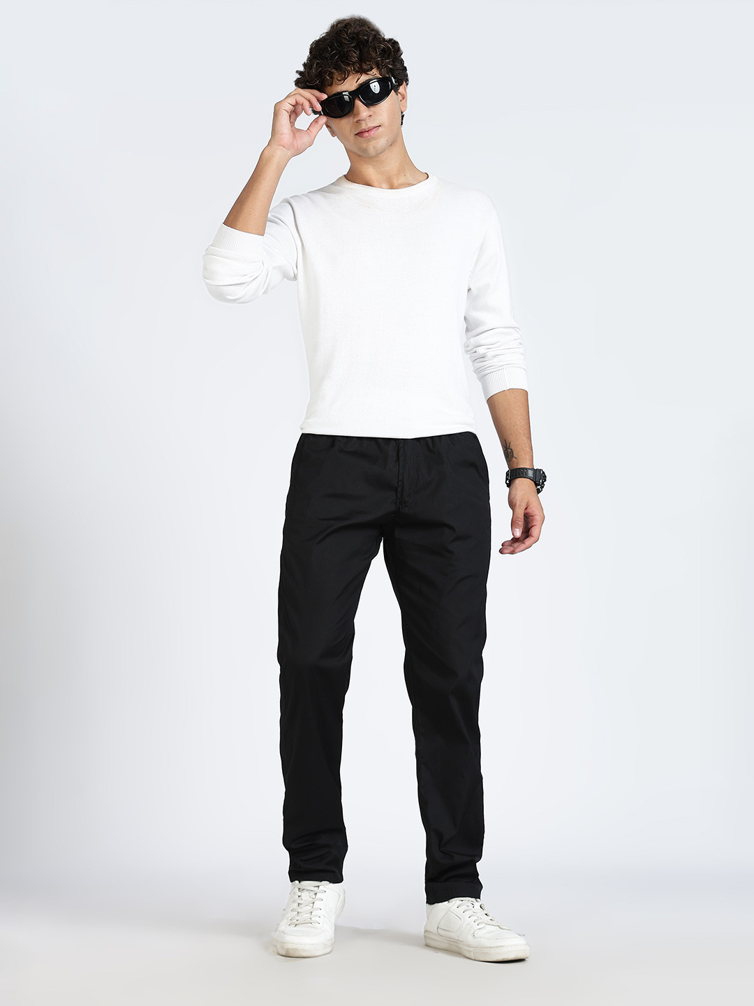 24 Street Men Regular Fit Mid-Rise Flat-Front Cotton Cargos