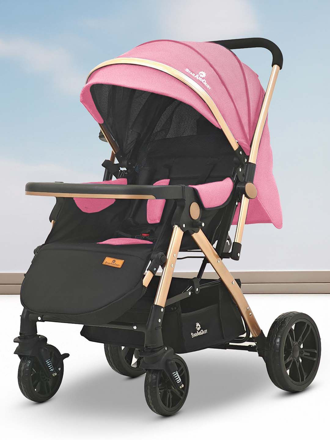 StarAndDaisy Infants Foldable With Adjustable Backrest Strollers