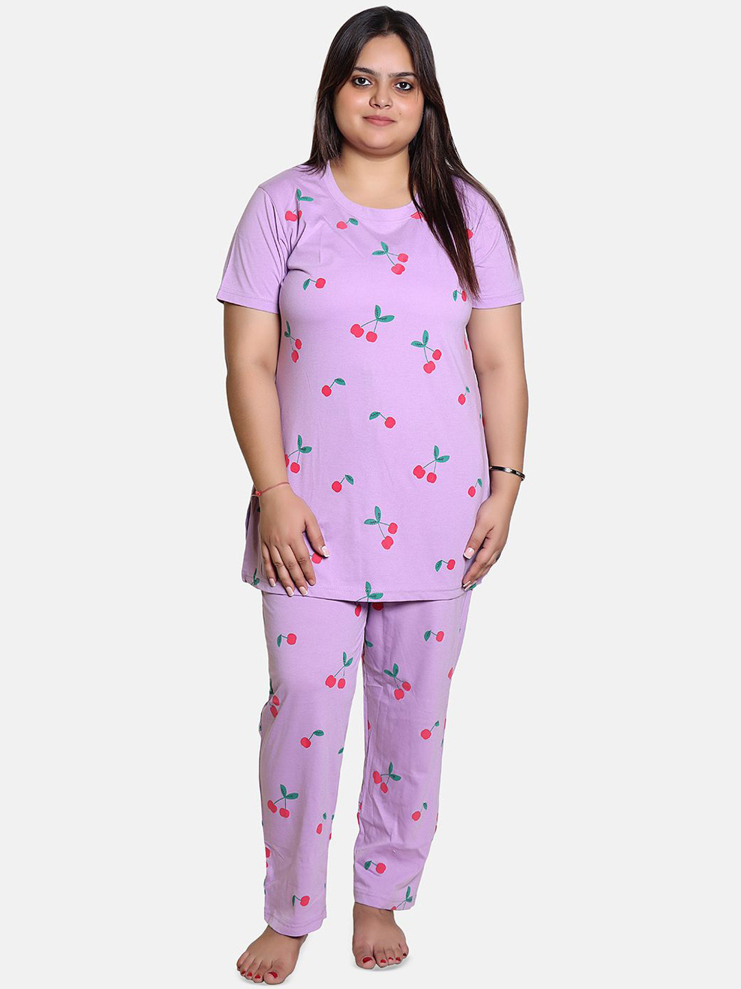 LOVE LONDON Women Printed Pure Cotton Night Suit