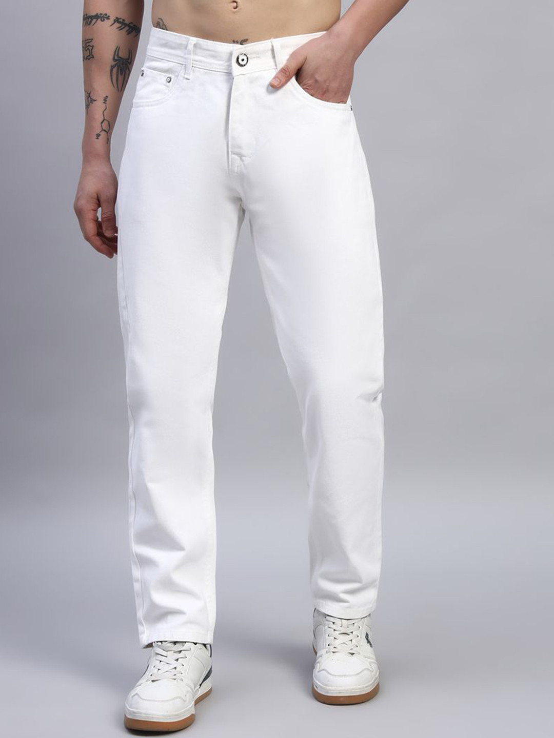 A.S..MEGA..MART Men Slim Fit Mid-Rise Clean Look Non Stretchable Jeans