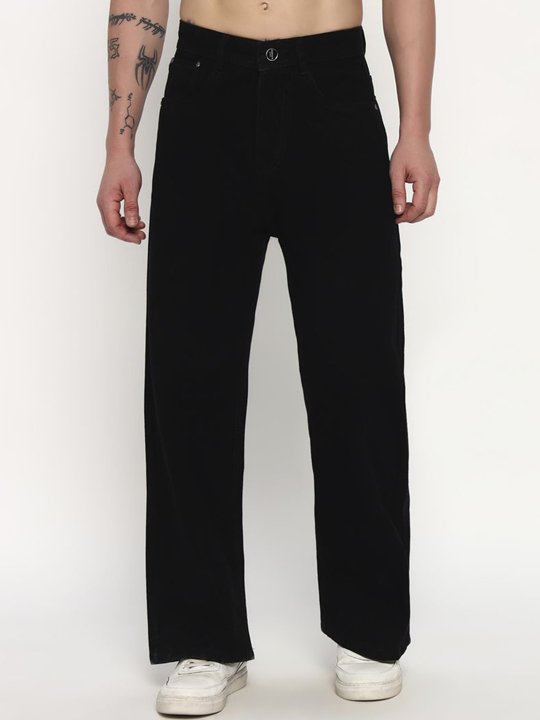 THE MUSRAT TRADERS Men Regular Fit Low-Rise Low Distress Cotton Jeans