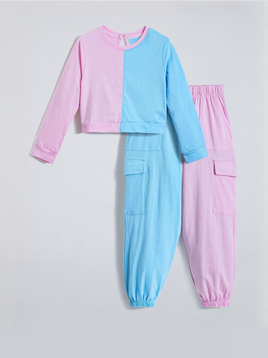 Hopscotch Girls Pack of 2 Pieces Printed Clothing Set