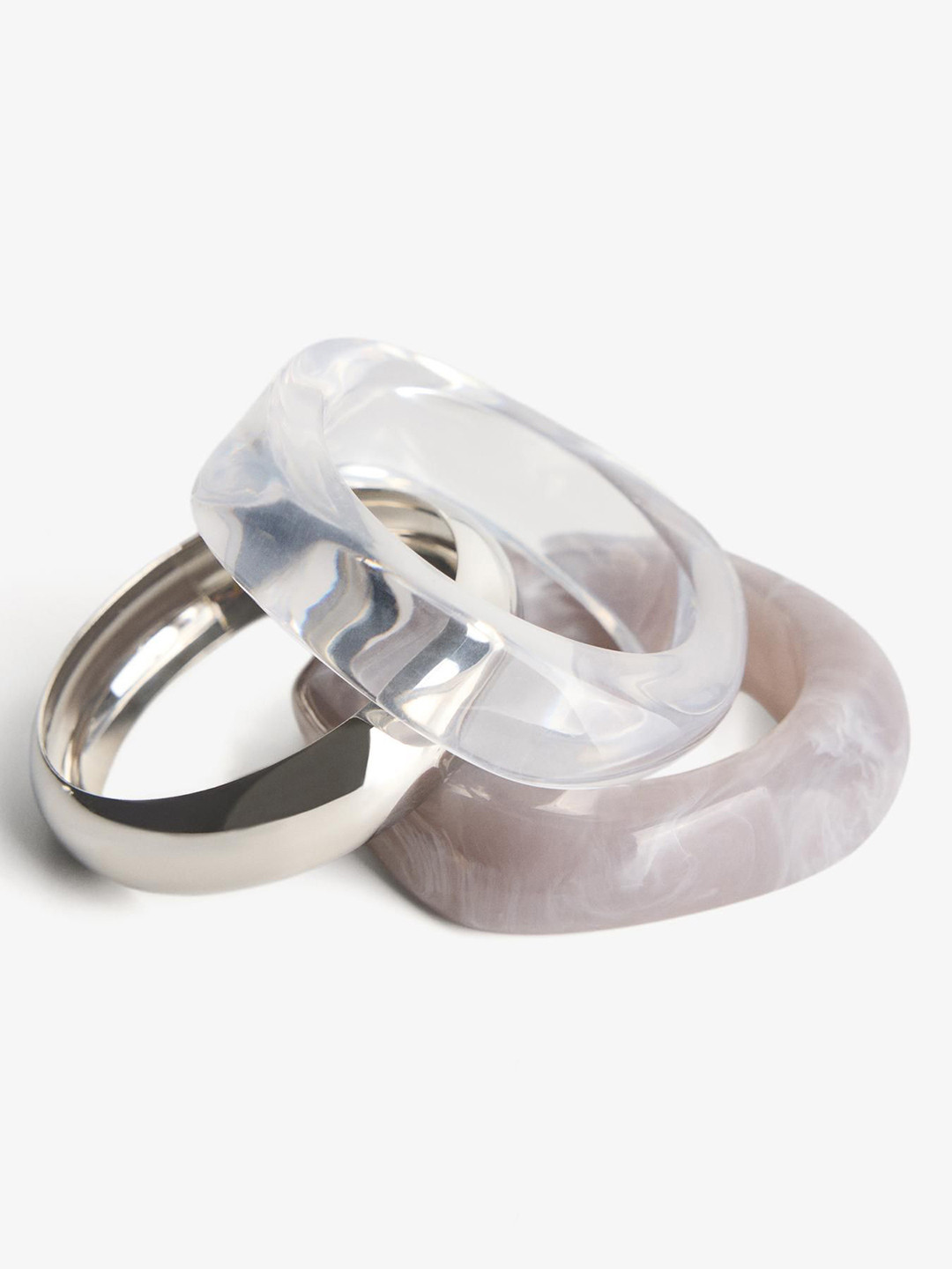 Bershka Pack of 3 resin-effect bracelets