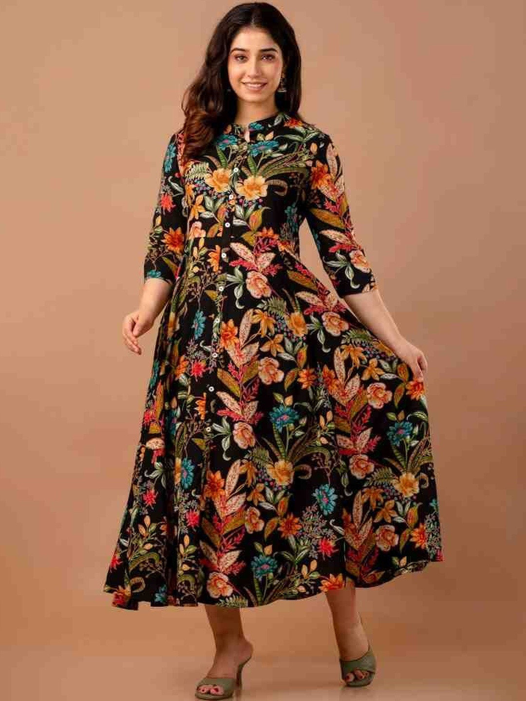 VIPY HANGER Women Viscose Rayon Printed A-Line Dresses