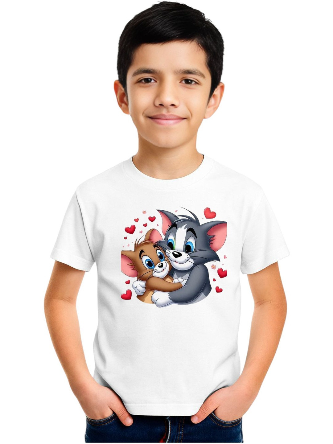 VSNAZ Kids Tom & Jerry Printed Cotton T-shirt