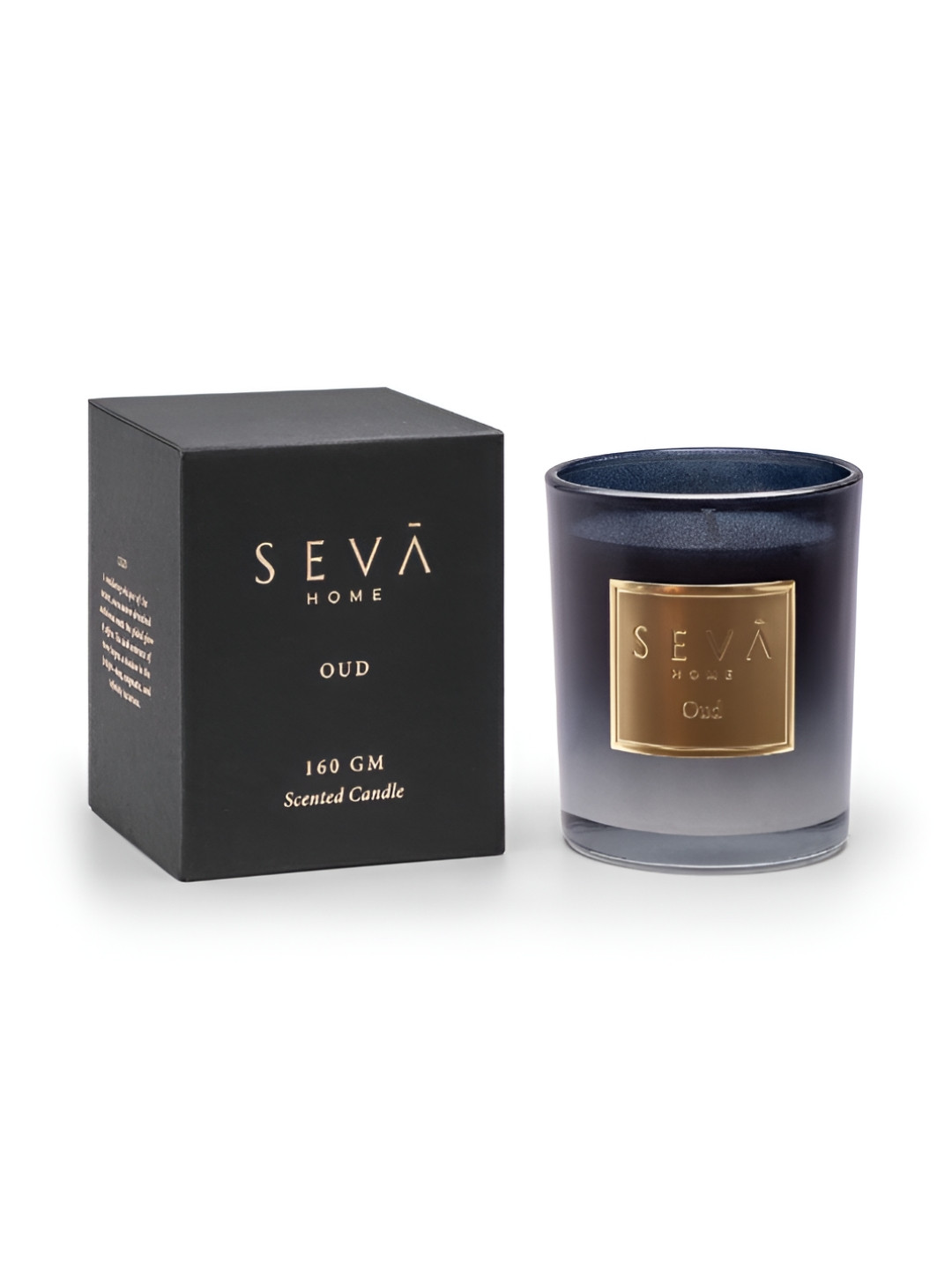 Seva Home Black & Gold-Toned Signature Oud Natural Soy Wax Scented Jar Candle