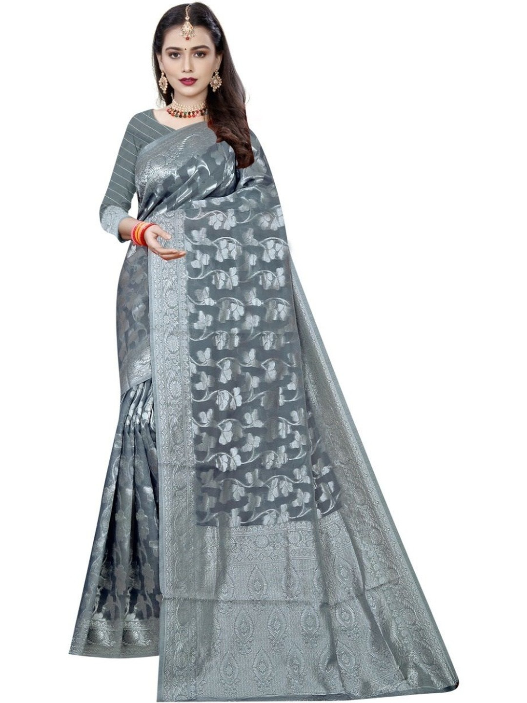 Moda Rapido Banarasi Pure Cotton Saree
