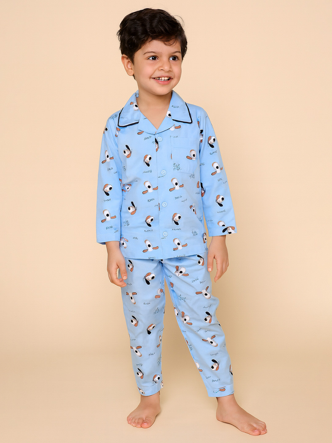 Thelittlebunny Unisex Kids Printed Night suit