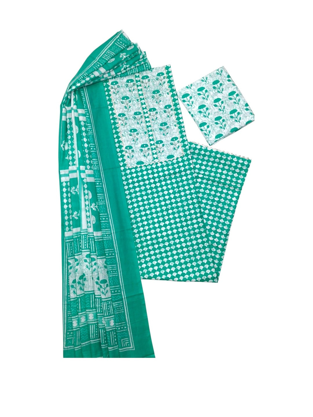 AVNI FASHION Printed Pure Cotton Unstitched Dress Material