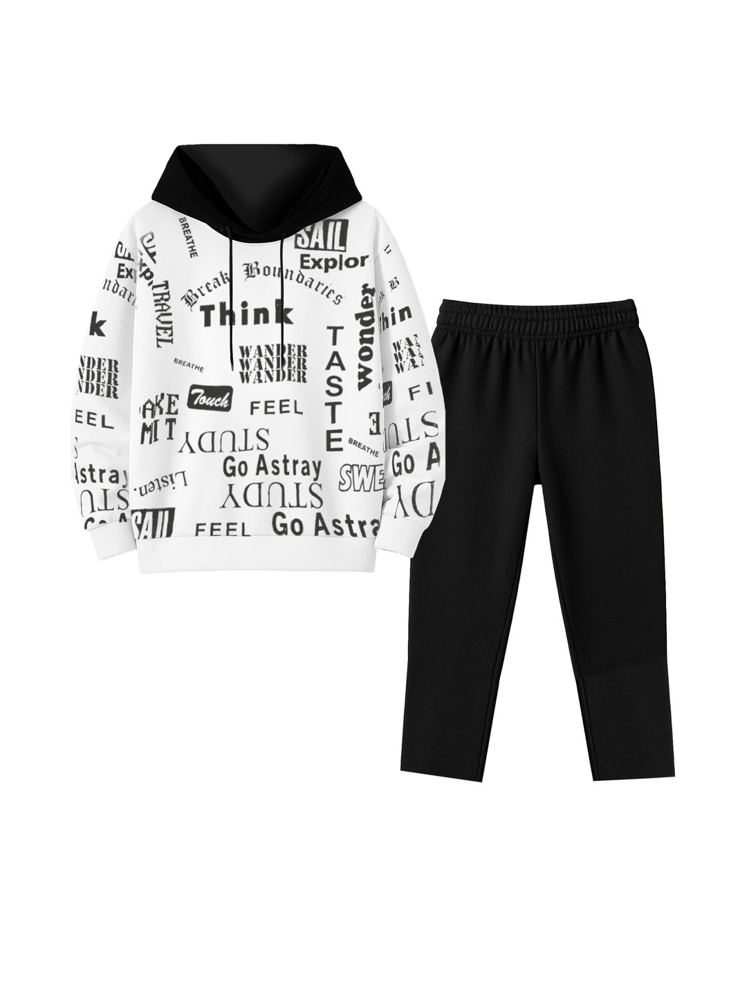 Fasha Kids White Pure Cotton Printed Clothing Set