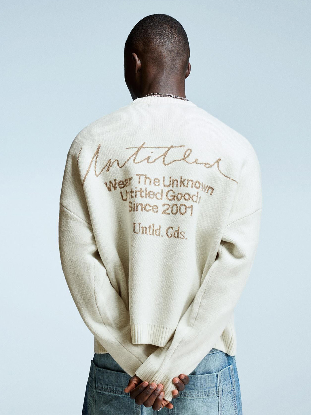 Bershka Printed Jacquard Sweater