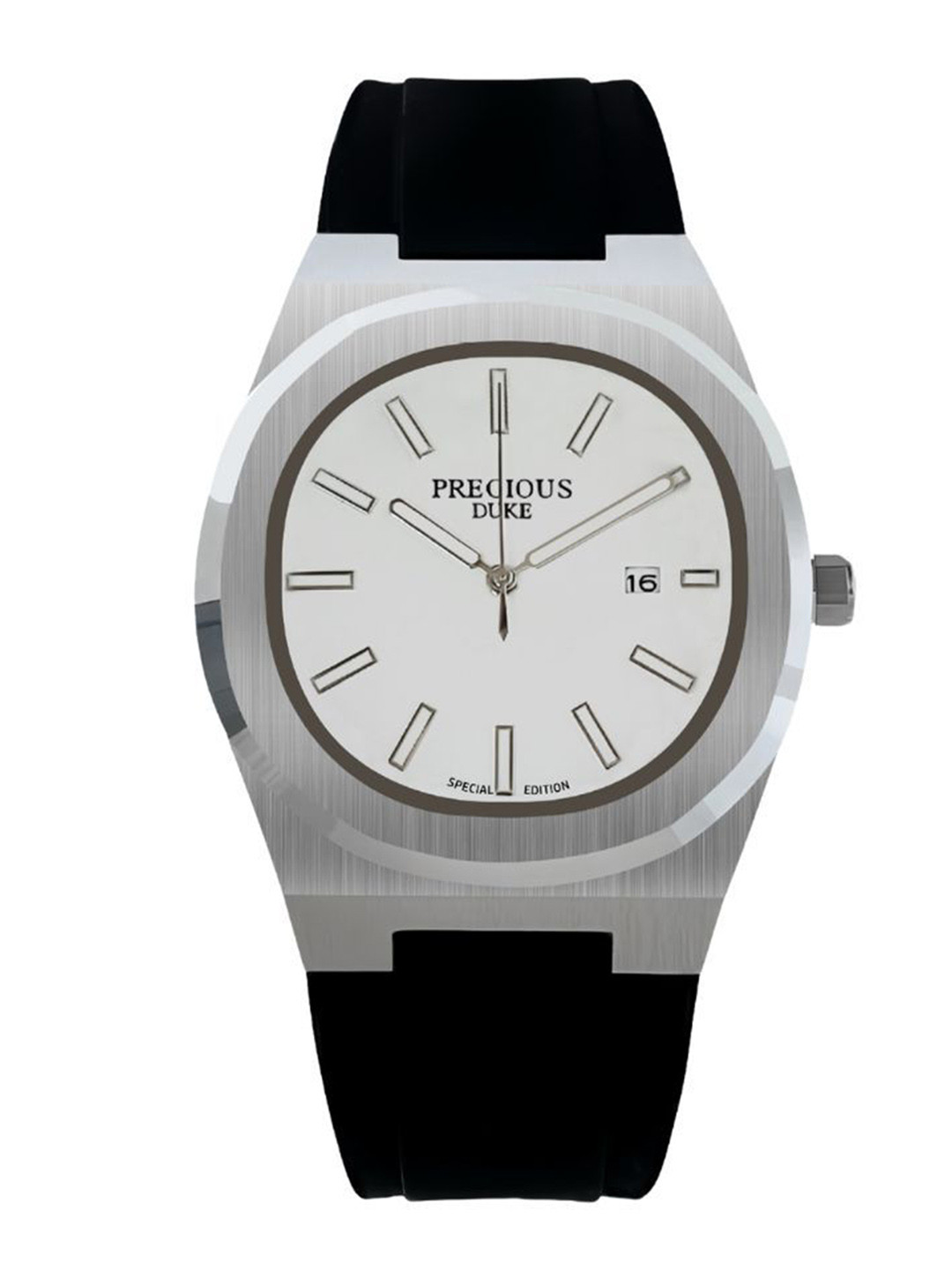 Precious Duke Men Round Dial & Straps Analogue Watch PD_778355437622_White_6